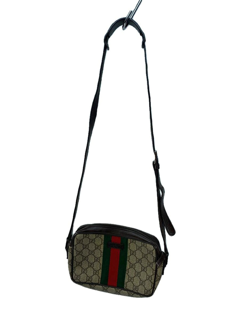 Gucci GG Supreme Ophidia camera crossbody bag brown canvas leather Web